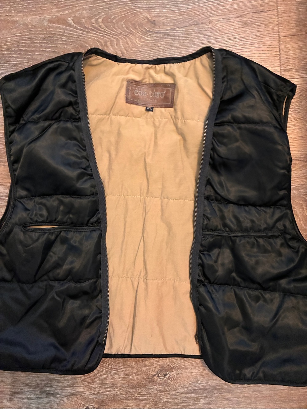 Vintage Couture leather vest, XL